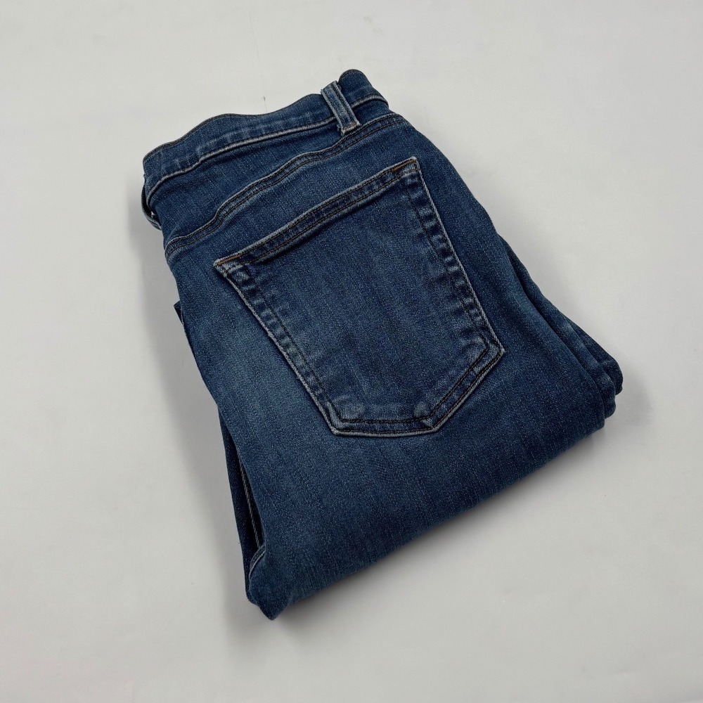 Reformation Women's 28 Jessie High Crop Boot Orlando Wash Blue Denim Jeans